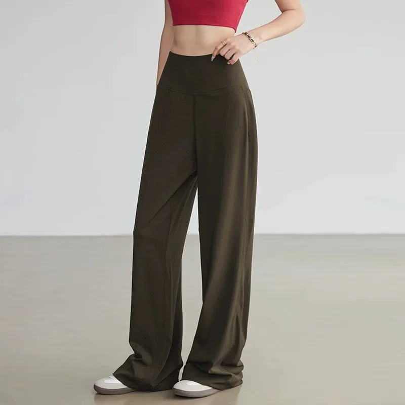 Pilates Yoga Leggings - Fitness Women's Loose Straight Sports Pants