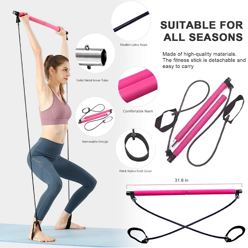 Pilates And Yoga Combined - Fitness Bar Yoga Chest Expansion Tension