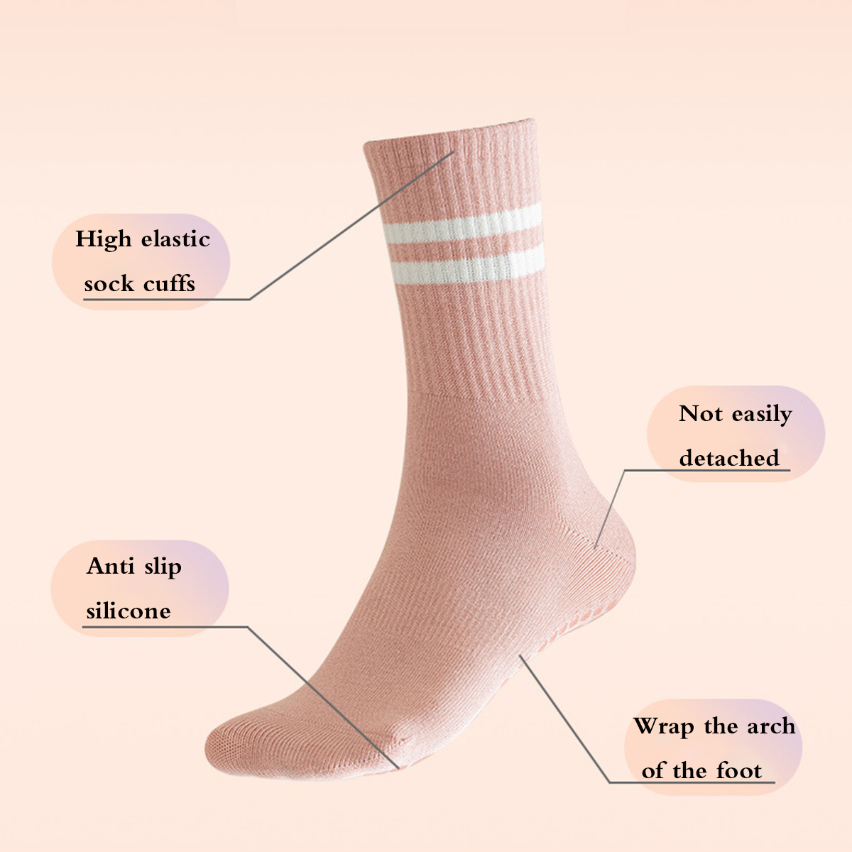 Pilates Socks with Grips for W - đánh giá và giá Pilates Yoga Barre