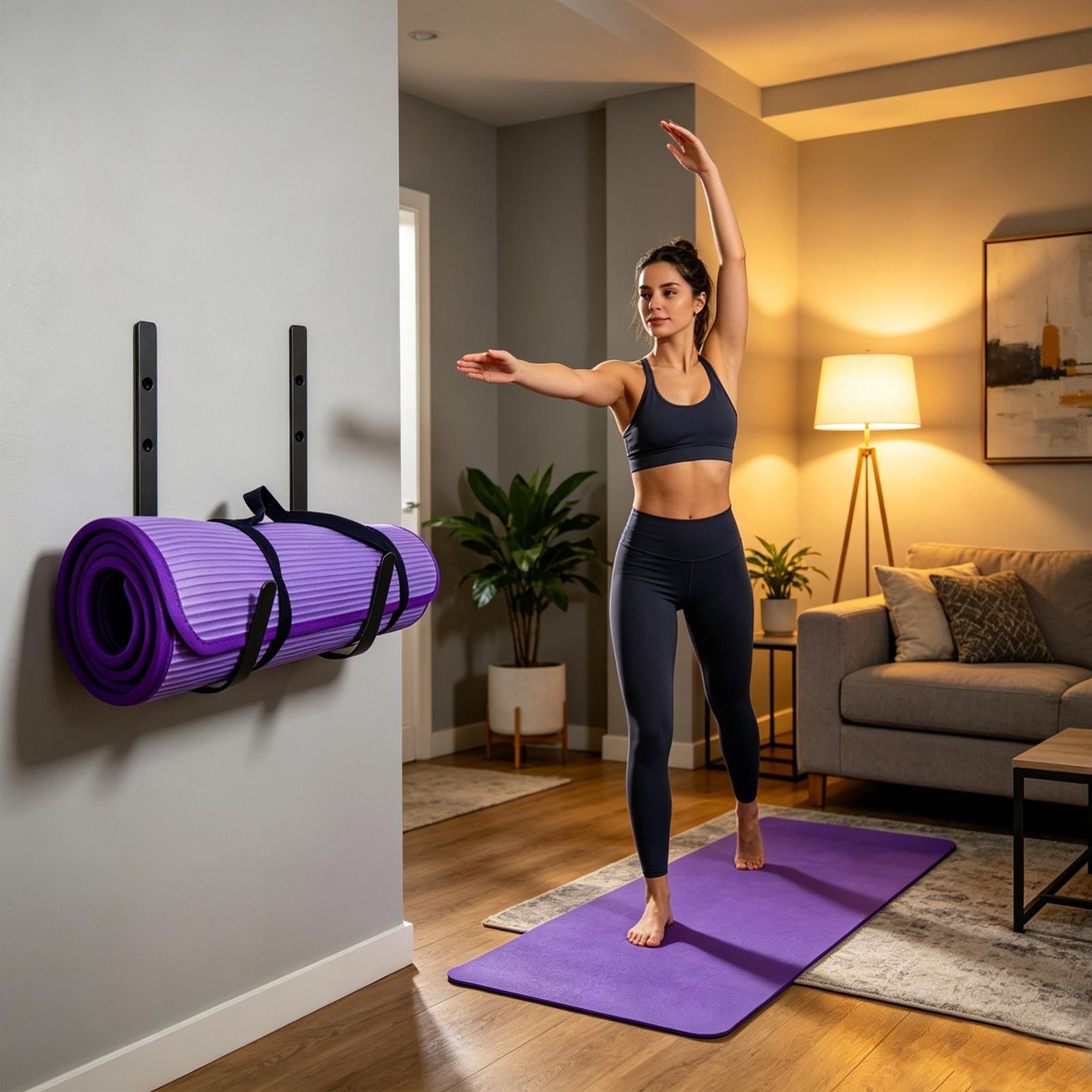 Yoga Mat Wall Mount Foam Rolle - đánh giá và giá Pilates Yoga Room