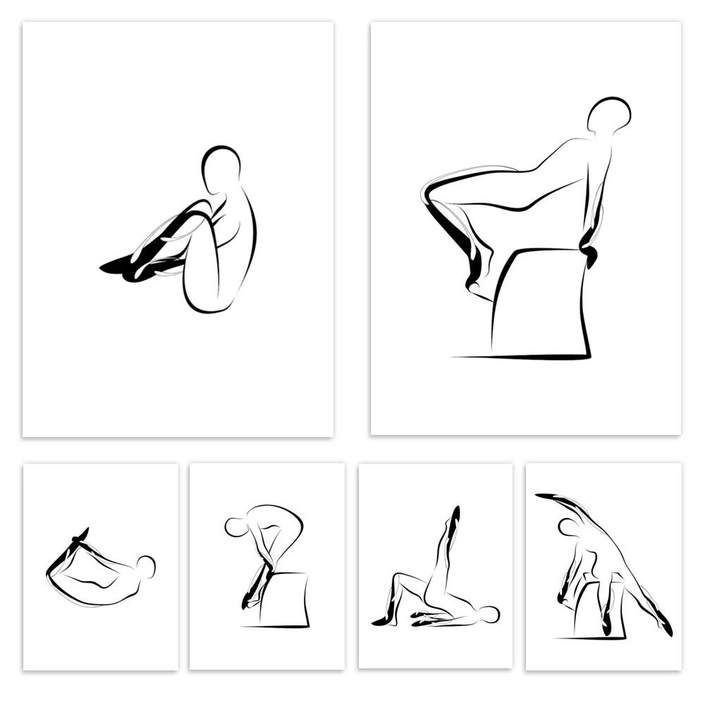 Pilates posters, Pilates push- - đánh giá và giá Pilates Yoga Room