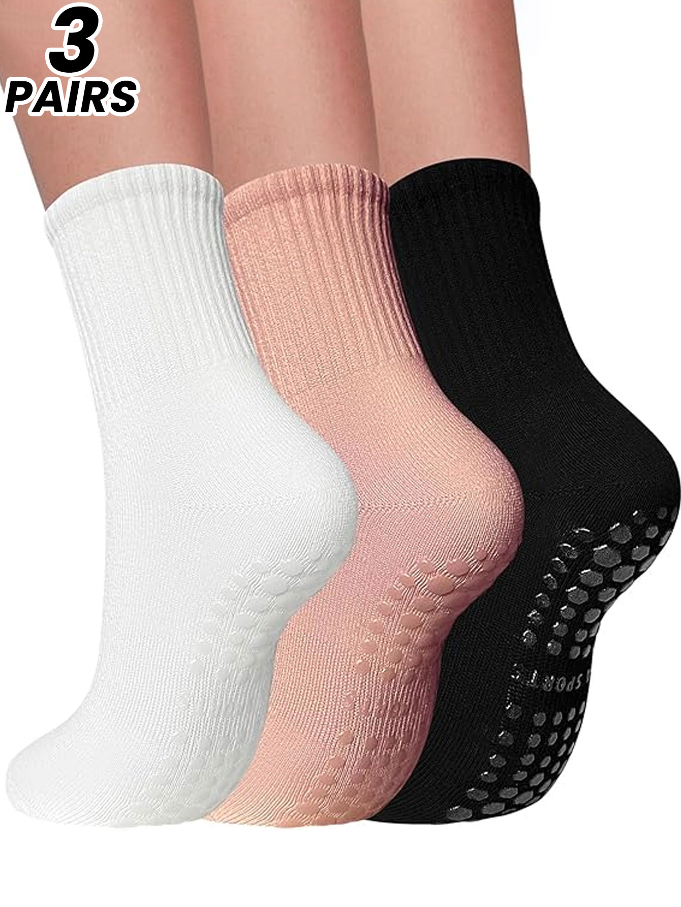 3 pairs of professional yoga s - đánh giá và giá Pilates Yoga Grip Socks