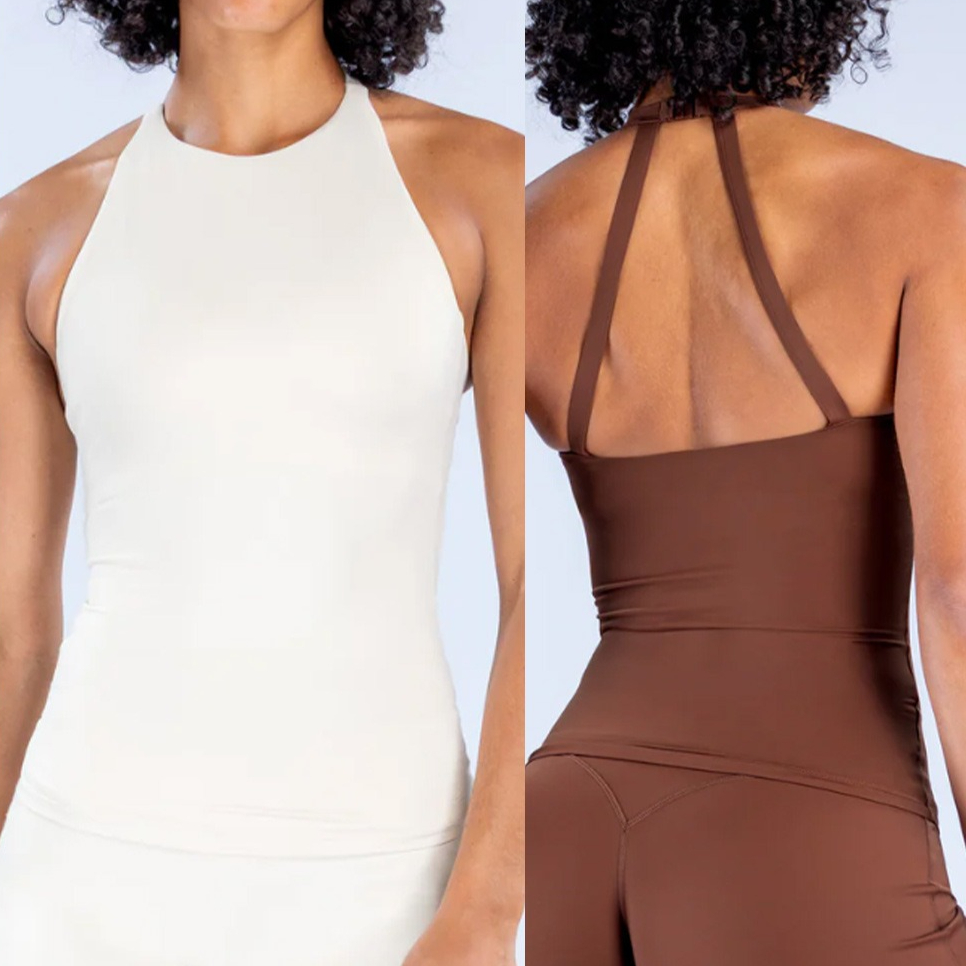 Women Halter Tank Top Built In - đánh giá và giá Pilates Yoga Jacket