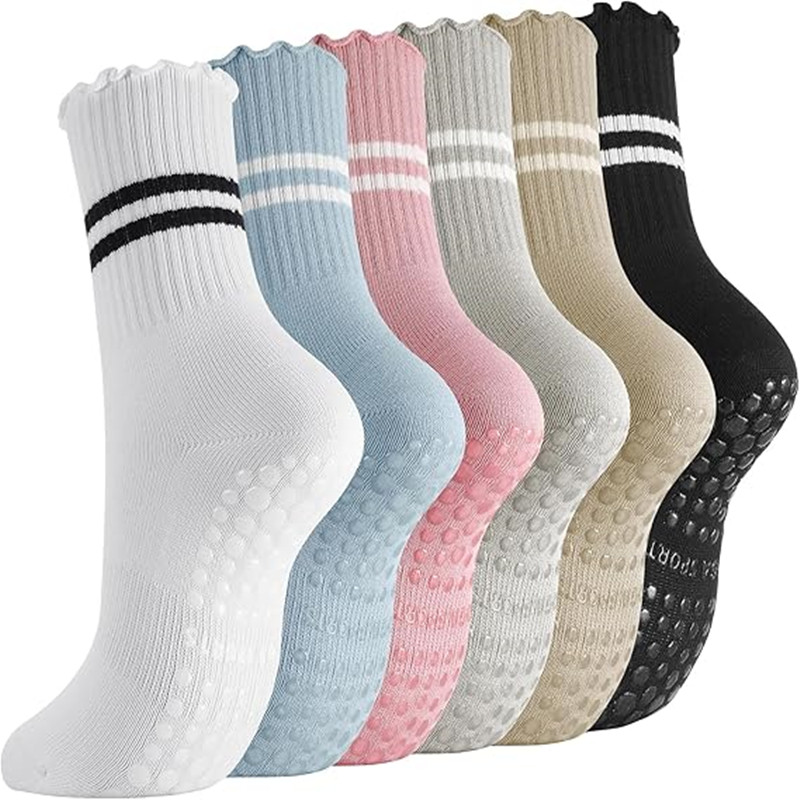 1 Pairs Stripe Ruffle Pilates  - đánh giá và giá Pilates Yoga Barre
