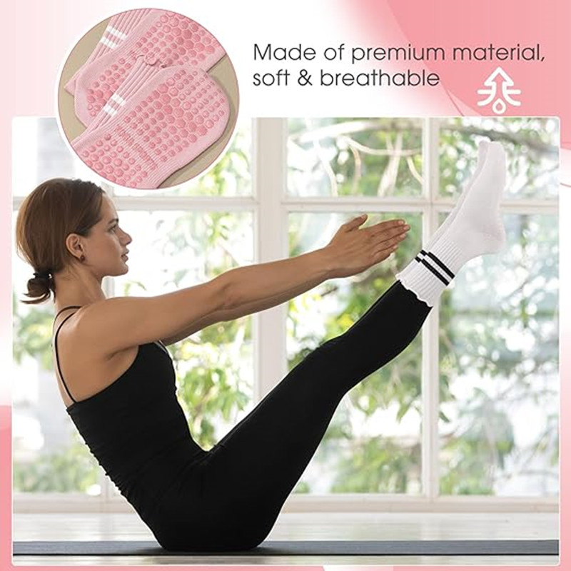 1 Pairs Stripe Ruffle Pilates  - đánh giá và giá Pilates Yoga Barre