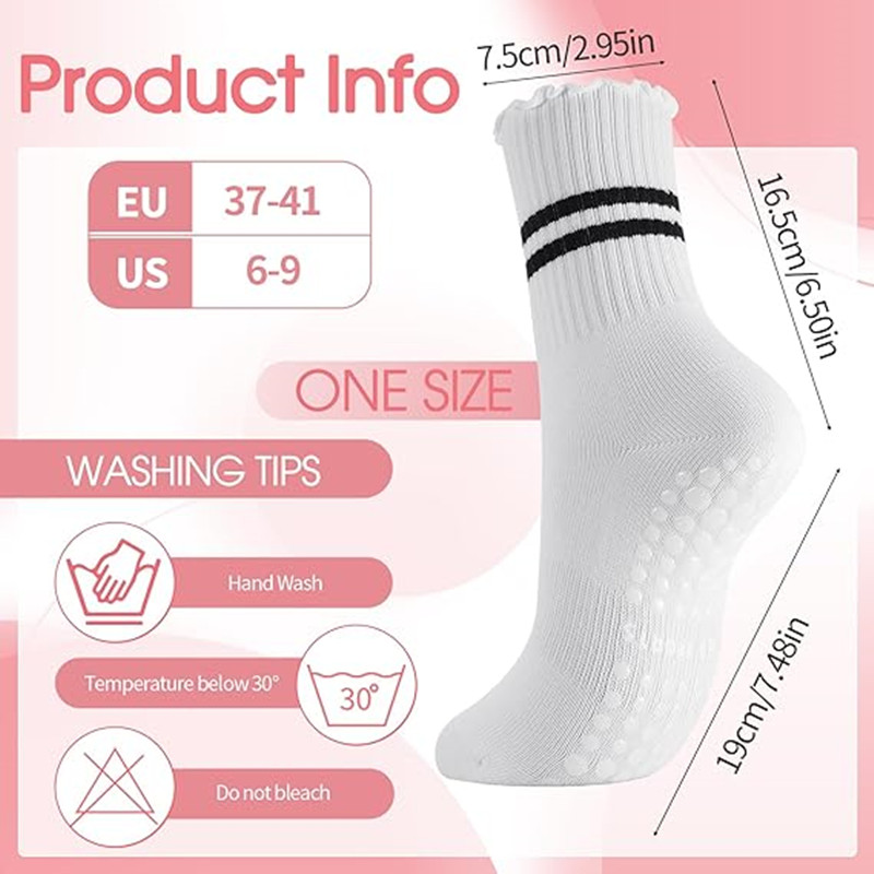 1 Pairs Stripe Ruffle Pilates  - đánh giá và giá Pilates Yoga Barre