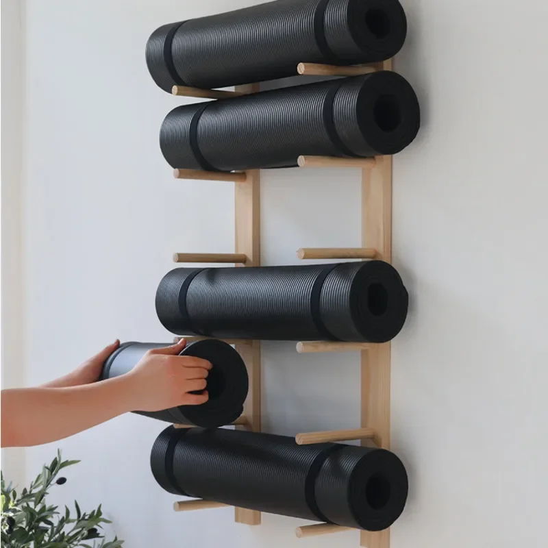 Solid Wood Yoga Mat Storage Or - đánh giá và giá Pilates Yoga Room
