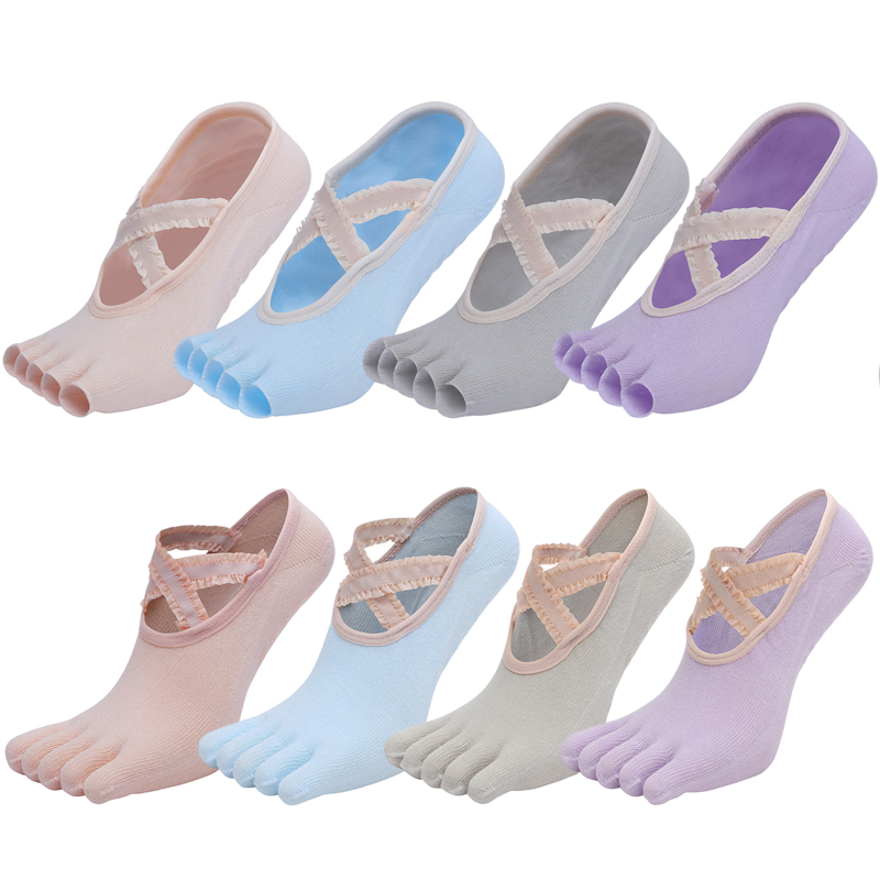 Five Finger Yoga Socks Lace Cr - đánh giá và giá Pilates Yoga Grip Socks